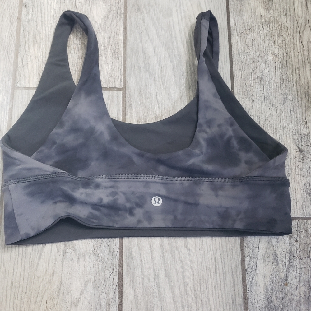 lululemon athletica Gray Tie-Dye Sports Bra